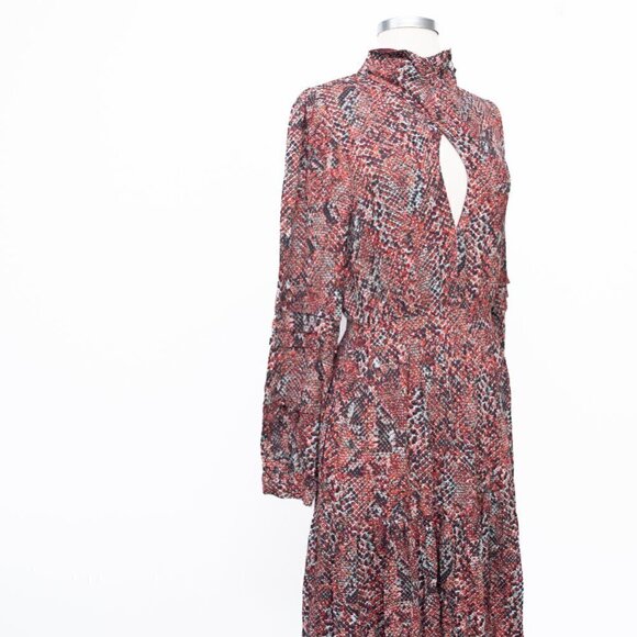 NICHOLAS. Cross Neck Keyhole Eleonor Printed Maxi Dress. - Picture 9 of 16